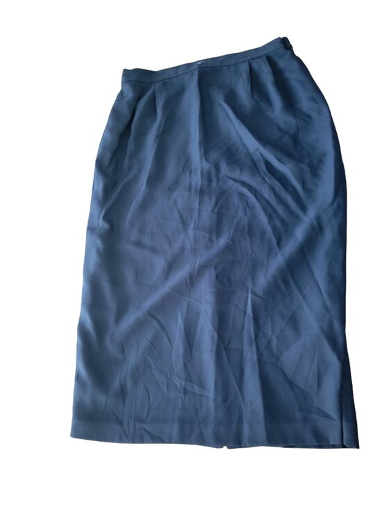 Kb Dresses & Skirts - KB Stella Louise Satin Navy Blue Maxi Length Trouser/Pencil Skirt Vintage 80's